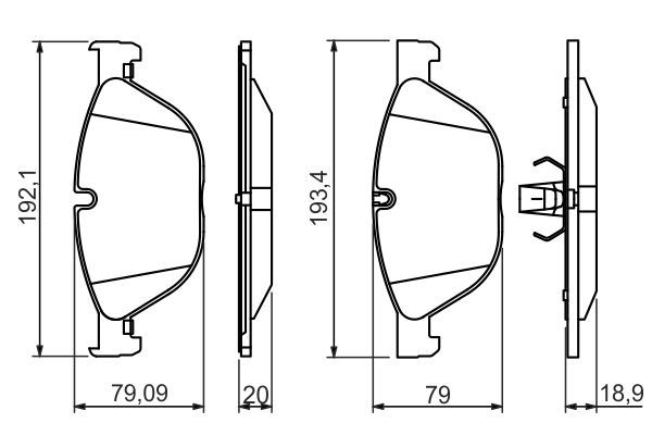 BOSCH 0986494429 Brake Pad Set For Disc Brake Front Fits 6 Series 7 Series