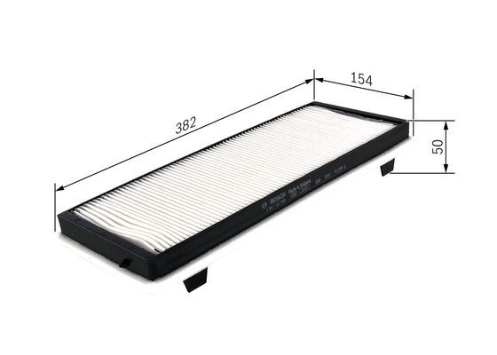 BOSCH 1987432100 Cabin Air Filter 385mm Length Particulate Fits Renault Espace