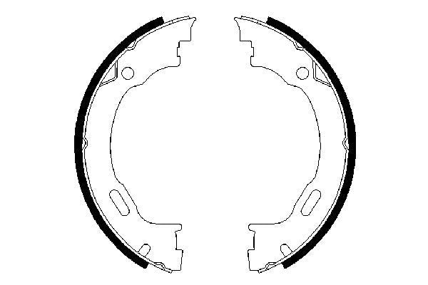BOSCH 0986487609 Brake Shoe Set For Parking Brake Rear Fits Dodge Mercedes-Benz