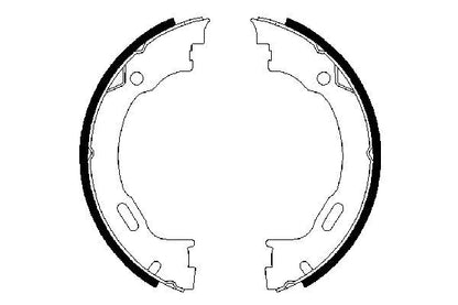 BOSCH 0986487609 Brake Shoe Set For Parking Brake Rear Fits Dodge Mercedes-Benz