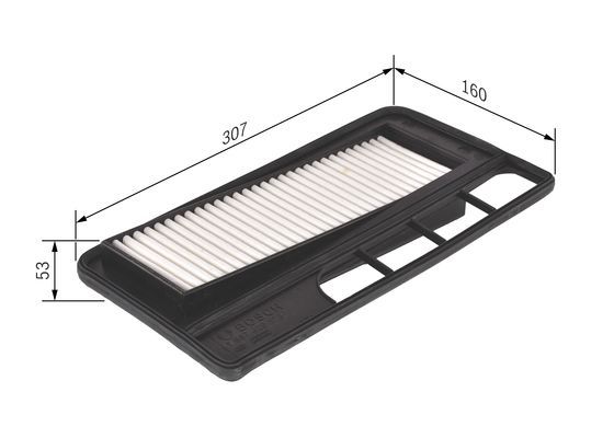 BOSCH 1987429173 Air Filter 160mm Insert Fits Opel Agila Suzuki Ignis Wagon R+