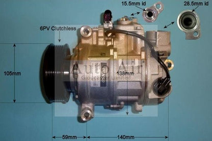 Auto Air 14-9721 A/C Air Con Compressor Air Conditioning 12V Voltage Fits Audi