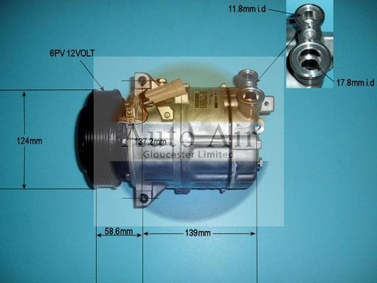 AUTO AIR 14-8628 Air Conditioning Compressor For Saab 9-3 Vauxhall Signum Vectra