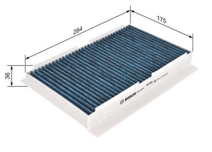 BOSCH 0986628501 Cabin Air Filter 284mm Activated Carbon Fits Citroën DS Peugeot