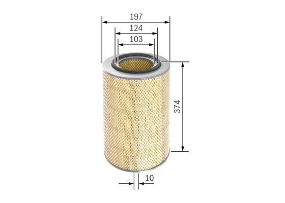 BOSCH 1457429950 Air Filter Insert Fits ZETOR KALMAR IRION PUCH PEGASO SETRA MTU