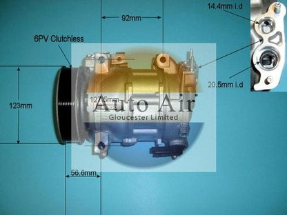 AUTO AIR 14-9638 Air Compressor A/C Air Conditioning Fits Citroen DS Peugeot