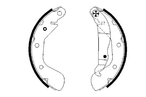 BOSCH 0986487614 Brake Shoe Set Rear 45mm Width Braking System For Opel Vauxhall