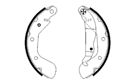 BOSCH 0986487614 Brake Shoe Set Rear 45mm Width Braking System For Opel Vauxhall
