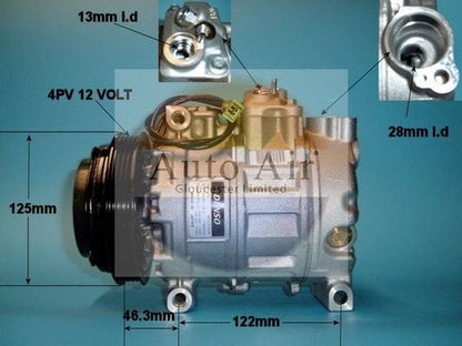 AUTO AIR 14-1173 Air Compressor A/C Air Con Air Conditioning Fits Audi Skoda VW