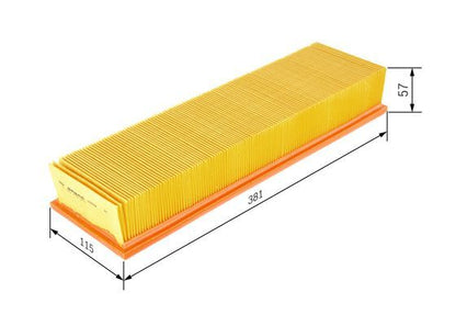 BOSCH 1457429079 Air Filter 381mm Insert For Bedford Opel Renault Vauxhall Volvo