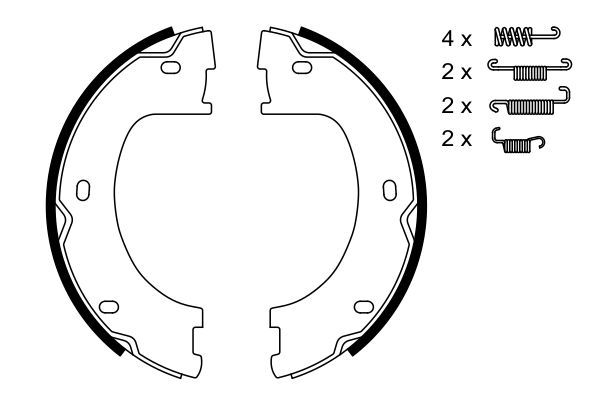 BOSCH 0986487751 Brake Shoe Set For Parking Brake Rear Fits Mercedes-Benz VW