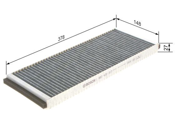 BOSCH 1987432317 Cabin Air Filter Fits Audi 80 A4 Cabriolet Coupe VW Passat