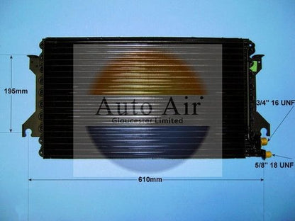 AUTO AIR 16-1253 Air Condenser A/C Air Conditioning Fits Porsche 924 944 968