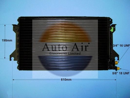 AUTO AIR 16-1253 Air Condenser A/C Air Conditioning Fits Porsche 924 944 968