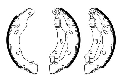 BOSCH 0986487940 Brake Shoe Set Rear 39mm Width Fits Dacia Lada Renault