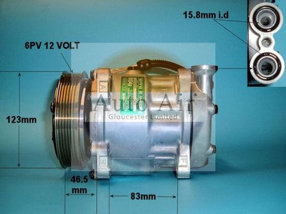 AUTO AIR 14-0280 Air Compressor A/C Air Con Air Conditioning Fits Peugeot 206
