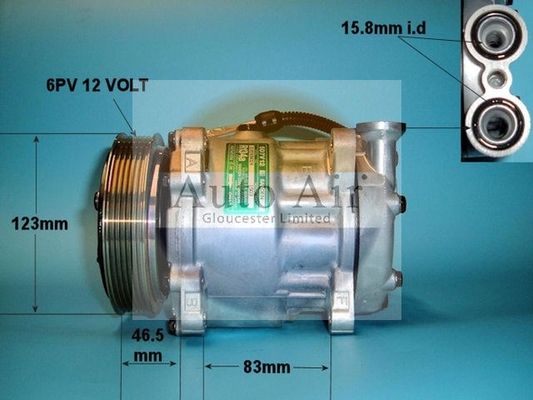 AUTO AIR 14-0280 Air Compressor A/C Air Con Air Conditioning Fits Peugeot 206