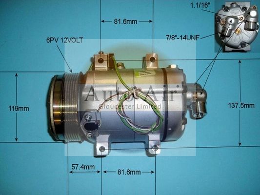 AUTO AIR 14-7589 Air Compressor A/C Air Con Air Conditioning Fits Audi A6 80