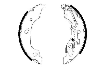 BOSCH 0986487596 Brake Shoe Set Rear 32mm Width Braking System Fits Fiat Punto