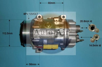Auto Air 14-1813 Air Conditioning Compressor Fits Citroen Fiat Peugeot Toyota