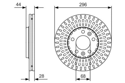 BOSCH 0986479D30 Brake Disc Front Fits Fiat Nissan Opel Renault Vauxhall