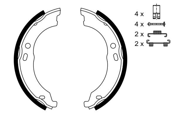 BOSCH 0986487726 Brake Shoe Set For Parking Brake Rear Fits Citroën Fiat Peugeot