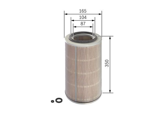 BOSCH 1457429946 Air Filter 165mm Outer Ø Insert Fits VW LT 28-50 LT 40-55