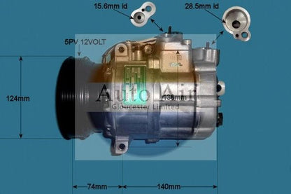 AUTO AIR 14-1112 Air Compressor A/C Air Conditioning Fits Land Rover MG Rover