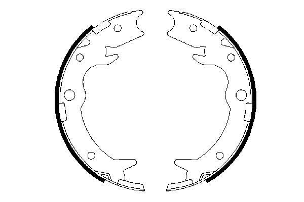 BOSCH 0986487686 Brake Shoe Set For Parking Brake Rear Fits Honda FR-V Stream