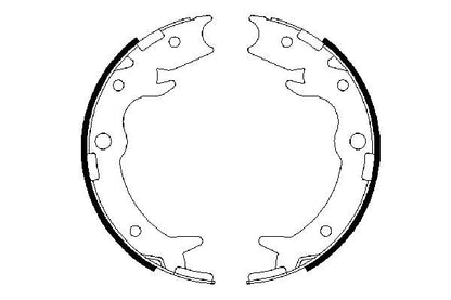 BOSCH 0986487686 Brake Shoe Set For Parking Brake Rear Fits Honda FR-V Stream