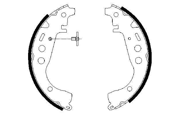 BOSCH 0986487589 Brake Shoe Set Rear 32mm Width Braking System Fits Toyota