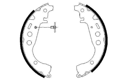 BOSCH 0986487589 Brake Shoe Set Rear 32mm Width Braking System Fits Toyota