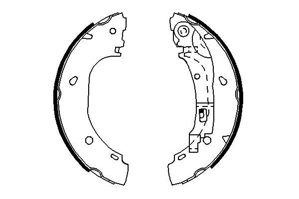 BOSCH 0986487701 Brake Shoe Set Rear 57.5mm Width Fits Fiat Ducato Peugeot Boxer