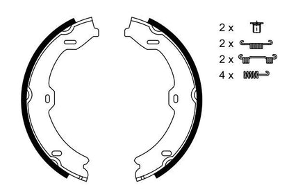 BOSCH 0986487725 Brake Shoe Set For Parking Brake Rear For Mercedes-Benz S-Class
