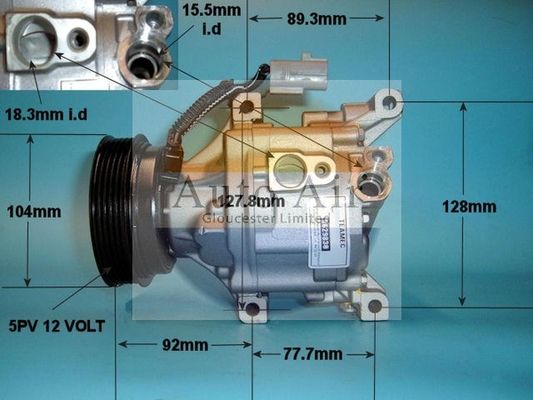 AUTO AIR 14-4395R Air Compressor A/C Air Conditioning Fits Toyota Corolla