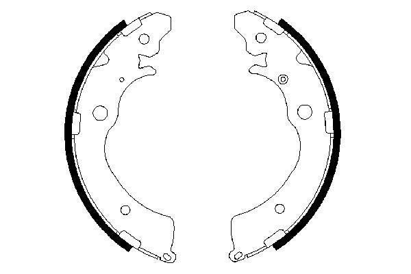 BOSCH 0986487440 Brake Shoe Set Rear 36mm Width Braking System Fits Honda Suzuki
