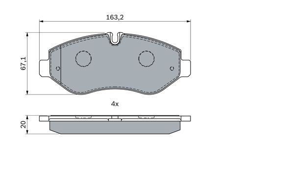 BOSCH 0986494293 Disc Brake Pad Set Front For Iveco Daily Daily Citys Daily Line