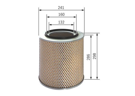 BOSCH 1457433735 Air Filter 241.1mm Outer Ø Insert Fits IVECO RENAULT VOLVO