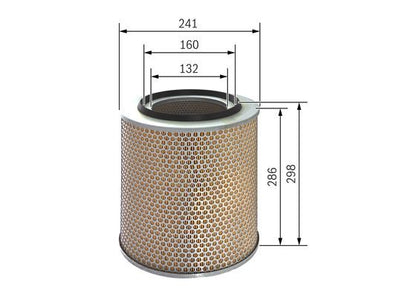 BOSCH 1457433735 Air Filter 241.1mm Outer Ø Insert Fits IVECO RENAULT VOLVO