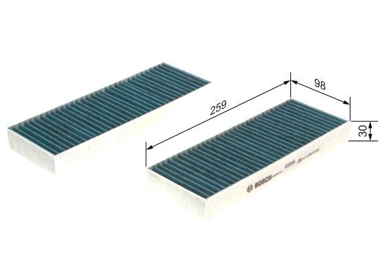 BOSCH 0986628547 Cabin Air Filter Fits DS DS 4 Peugeot 308 508 308 SW 508 SW