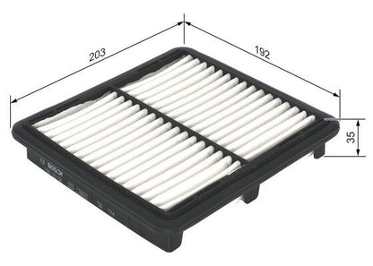 BOSCH 1987429166 Air Filter 192mm Insert Fits Chevrolet Spark Daewoo Matiz Tico