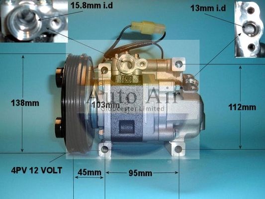 AUTO AIR 14-1039 Air Conditioning Compressor Fits Mazda 323 F/P 323 Protege