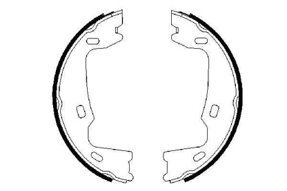 BOSCH 0986487214 Brake Shoe Set For Parking Brake Rear Fits Opel Saab Vauxhall