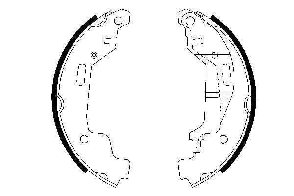 BOSCH 0986487576 Brake Shoe Set Rear 26mm Width Fits Opel Agila Vauxhall Agila