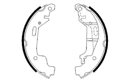 BOSCH 0986487576 Brake Shoe Set Rear 26mm Width Fits Opel Agila Vauxhall Agila