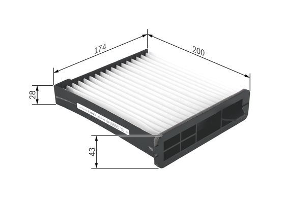 BOSCH 1987435009 Cabin Air Filter Fits Nissan NV200 NV200 / Evalia Tiida