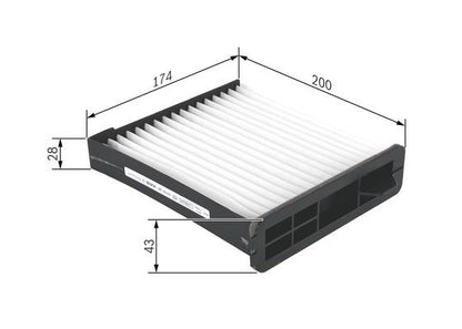 BOSCH 1987435009 Cabin Air Filter Fits Nissan NV200 NV200 / Evalia Tiida