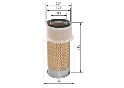 BOSCH 1457433674 Air Filter Fits LANCIA SAME JOHN DEERE ATLAS WEYHAUSEN KOMATSU