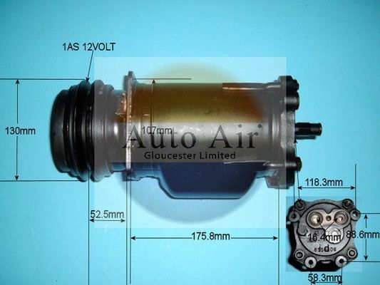 AUTO AIR 14-5007R Air Compressor A/C Air Conditioning Fits Daimler Jaguar