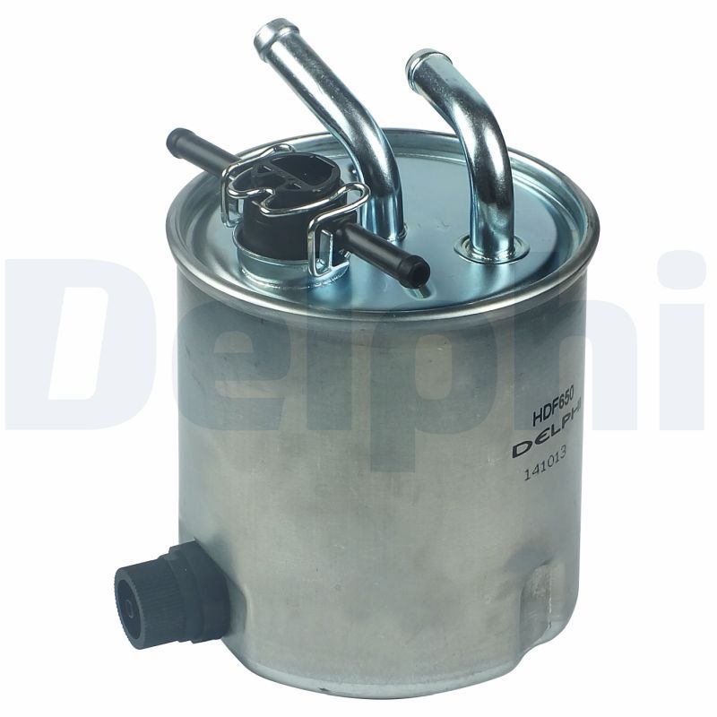 Fuel Filter In-Line 143mm Height Fits Nissan Navara Pathfinder DELPHI HDF650
